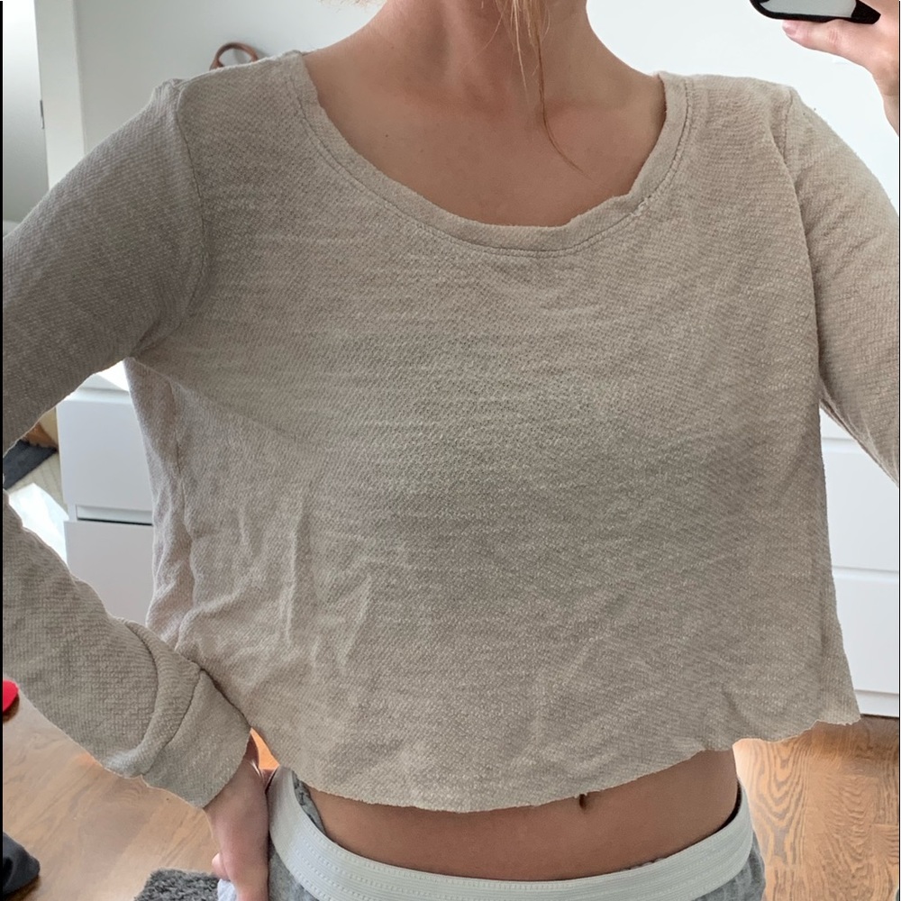 Diy cropped open back sweater